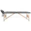  Stół do masażu z 2 strefami, drewniana rama, antracyt, 186x68cm Lumarko!
