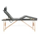  Stół do masażu z 4 strefami, drewniana rama, antracyt, 186x68cm Lumarko!