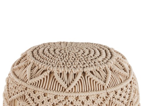 Puf ⌀ 40 cm beżowy KAYSERI