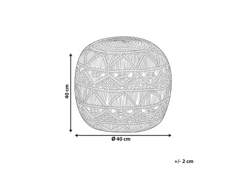 Puf ⌀ 40 cm beżowy KAYSERI