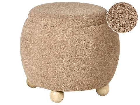 Puf CARRINGTON Boucle Beżowy