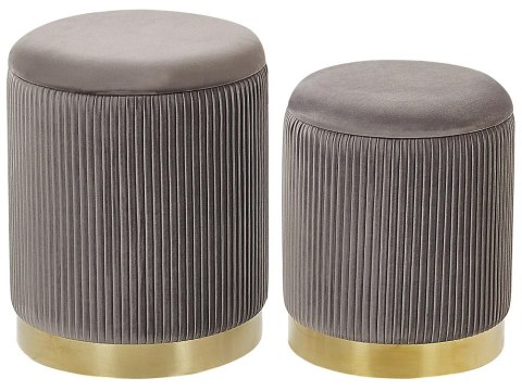 Puf MILLEN Welur Miętowy 61 cm 61 cm 36 cm