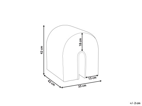 Puf MODOC Welur Różowy 35 cm 42 cm 42 cm