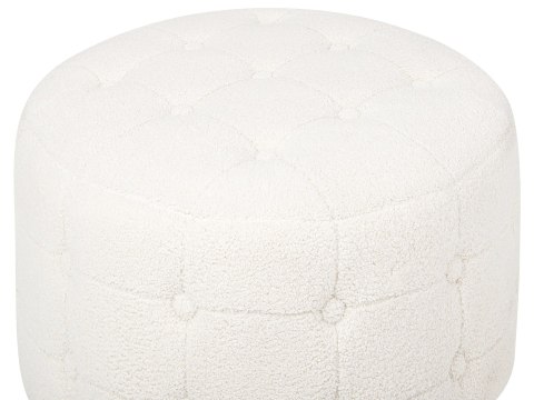 Puf boucle ⌀ 55 cm biały TAMPA