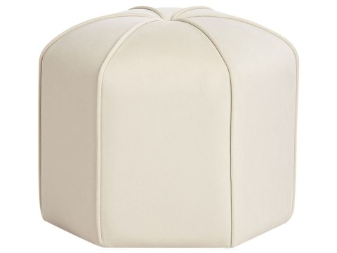 Puf welurowy ⌀ 45 cm żółty WISHEK