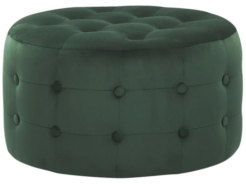 Puf ZIKRIA Welur Jasnobeżowy 40 cm 40 cm 25 cm