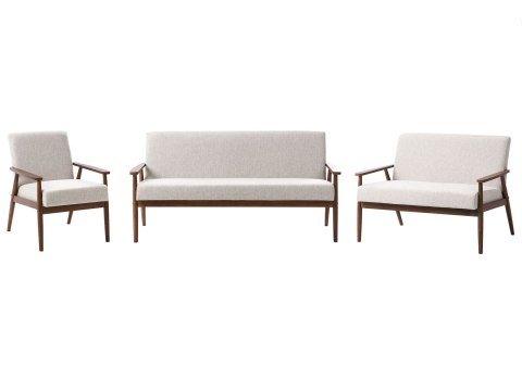 Sofa dla 2 osób ESRUM Ciemny brąz/ szary