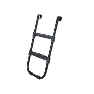 Drabinka do trampoliny, drabinka antypoślizgowa do trampolin, wysokość 76 cm, z metalowym stelażem, z szerokimi stopniami, czarn