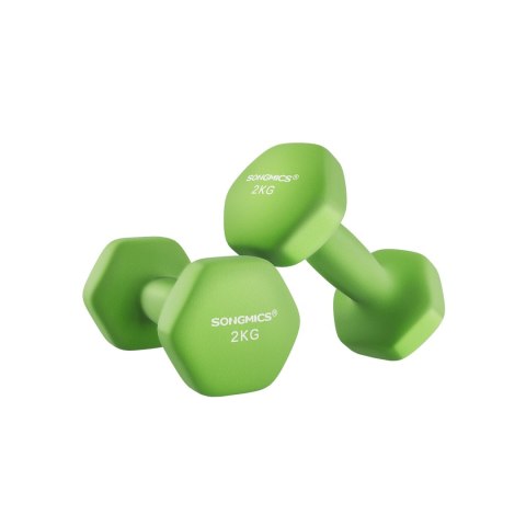 18 zestaw 2 hantli Hantle gimnastyczne winylowe 2 x 1,5 kg SYL63OG, pomarańczowe, 7 x 15 cm