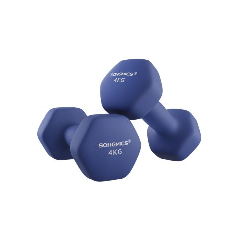 18 zestaw 2 hantli Hantle gimnastyczne winylowe 2 x 1,5 kg SYL63OG, pomarańczowe, 7 x 15 cm