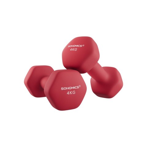 18 zestaw 2 hantli Hantle gimnastyczne winylowe 2 x 1,5 kg SYL63OG, pomarańczowe, 7 x 15 cm