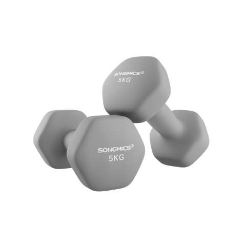 18 zestaw 2 hantli Hantle gimnastyczne winylowe 2 x 1,5 kg SYL63OG, pomarańczowe, 7 x 15 cm