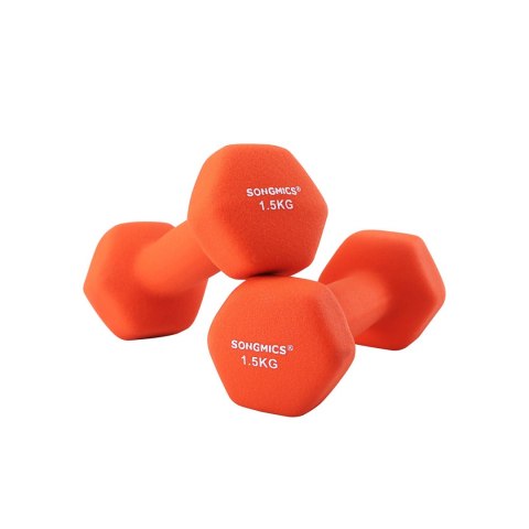 Hantle sześciokątne 2 x 1,5 kg z powłoką neoprenową niebieskie