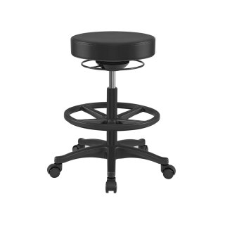 Stołek biurowy , ergonomiczny stołek do pracy, stołek, krzesło obrotowe 360°, regulacja wysokości, 59,5-81 cm, regulowany podnóż