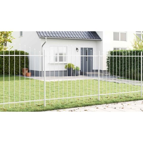 Biała Płot Ogrodowy z Wygodnym Szczytem, 3,4m x 1,25m - Ze Stali Lumarko!