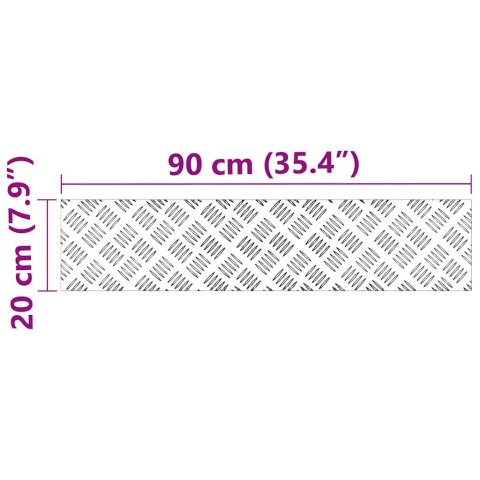 Aluminiowe Płytki Checker 2 szt. Antypoślizgowe 90x20 cm Lumarko!