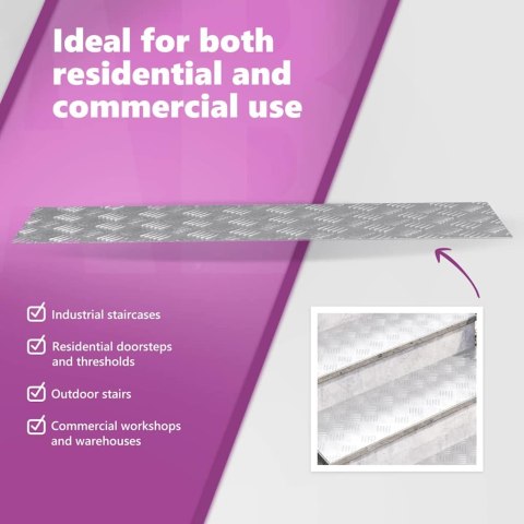 Aluminiowe Płyty Antypoślizgowe 4 szt. 100x30 cm Lumarko!