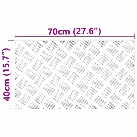 Aluminiowe płyty checker 4 szt. Antypoślizgowe 70x40 cm Lumarko!