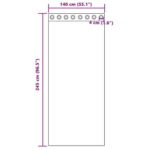 Zasłona z zasłonami 2 pcs Srebrny szary 245 x 140 cm Aksamit Lumarko!