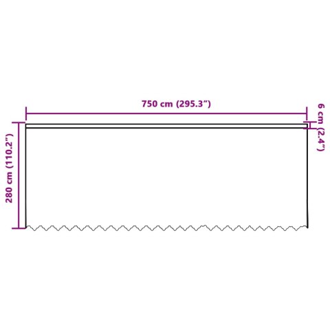 Zasłony z zasłonami Biały 750 x 280 cm Poliester Lumarko!