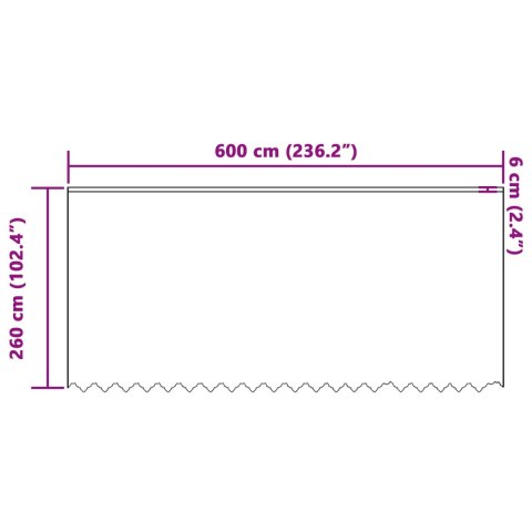 Zasłony z zasłonami Kwiatowy Biały 600 x 260 cm Poliester Lumarko!