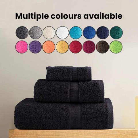VidaXL Ręcznik Gościnny SOLUND 25 szt. Czarny 80 x 200 cm 550 gsm