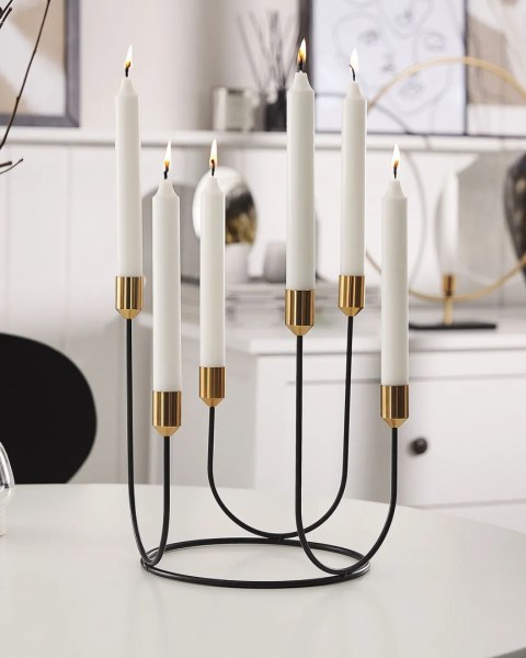 Świecznik AMILLY Metal 51 cm Czarny