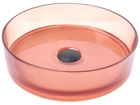 Umywalka nablatowa okrągła ⌀ 36 cm żółta TOLOSA