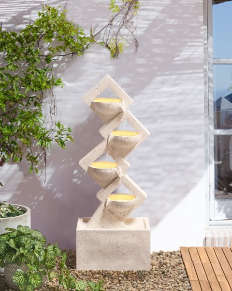 Wazon na kwiaty VERIA Ceramika 26 cm Piaskowy