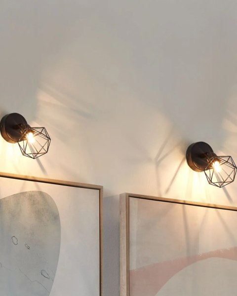 Zestaw 2 lamp ściennych HARRINGTON Regulowana Metal Czarny