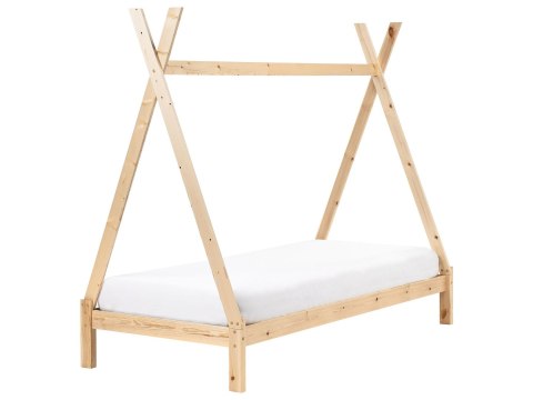 Łóżko dziecięce Tipi Drewno sosnowe DEVAY 90 x 200 cm Biały