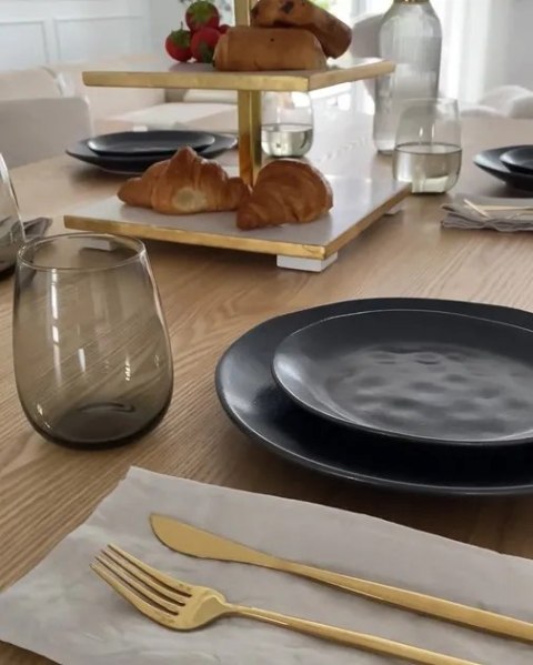 Zestaw sztućców 30 elementów złoty RIGATONI