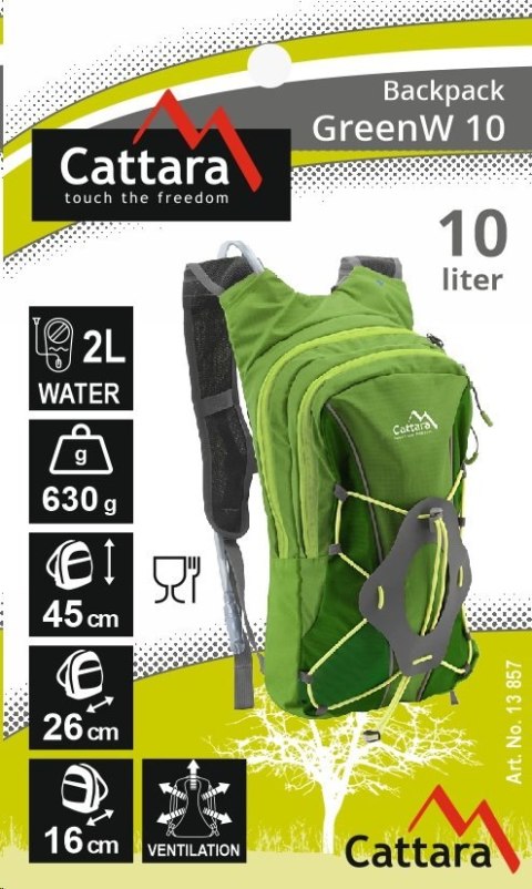 Plecak Cattara GreenW 10 l + 2 l bukłak na wodę