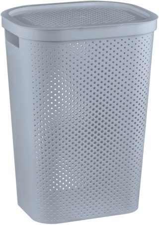 Kosz na pranie Curver Infinity Dots 60L szary