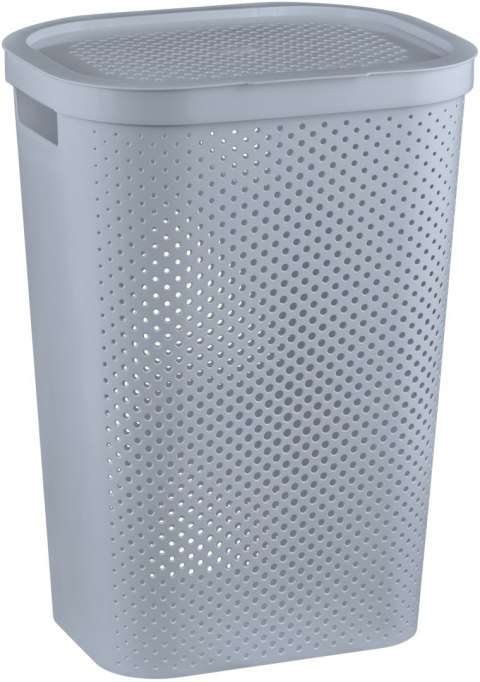 Kosz na pranie Curver Infinity Dots 60L szary