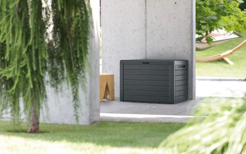Skrzynia ogrodowa Prosperplast WOODEBOX antracyt 190L