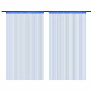  Zasłony sznurkowe, 2 sztuki, 140 x 250 cm, niebieskie Lumarko!