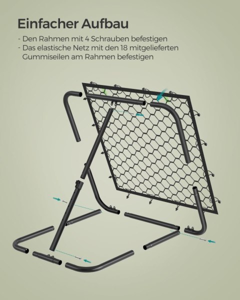 Bramka piłkarska dla dzieci ze stalową ramą, przenośna, regulacja kąta