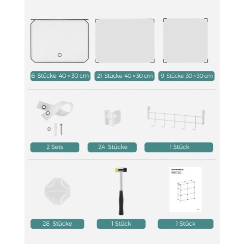 Szafka na buty, modułowy organizer do przechowywania z 6 miejscami, 30 x 40 x 30 cm na każde miejsce, z drzwiami, stalowa rama,