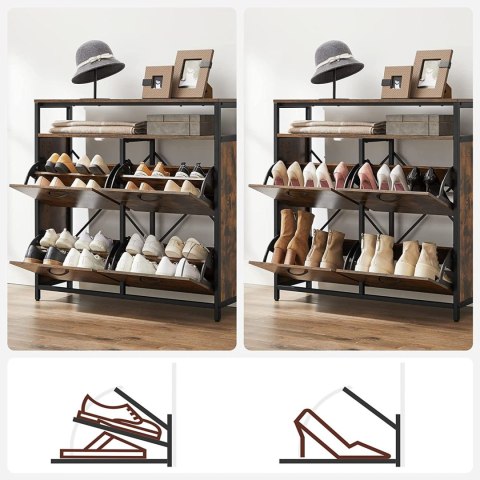 Szafka na buty , półka na buty, z 4 klapami, półka na buty, wywrotka na buty, komoda na buty, w przedpokoju, na 12-20 par butów,