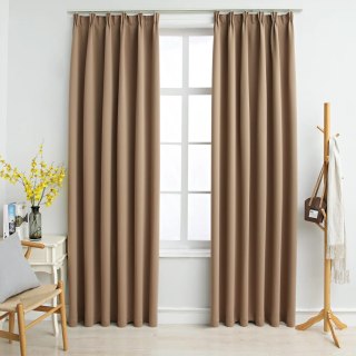  Zasłony zaciemniające z haczykami, 2 szt., taupe, 140x225 cm Lumarko!