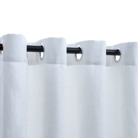  Zasłony zaciemniające z metalowymi kółkami, 2 szt, złamana biel Lumarko!