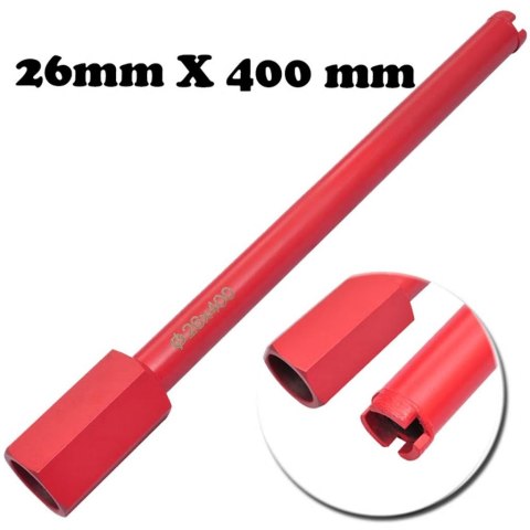  Wiertło diamentowe rdzeniowe, na sucho i mokro (26 x 400 mm). Lumarko!