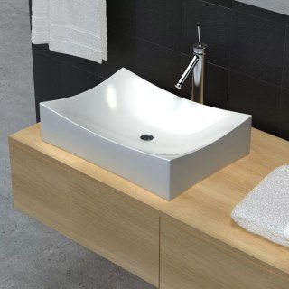  Umywalka łazienkowa, biała porcelana nietypowy kształt Lumarko!