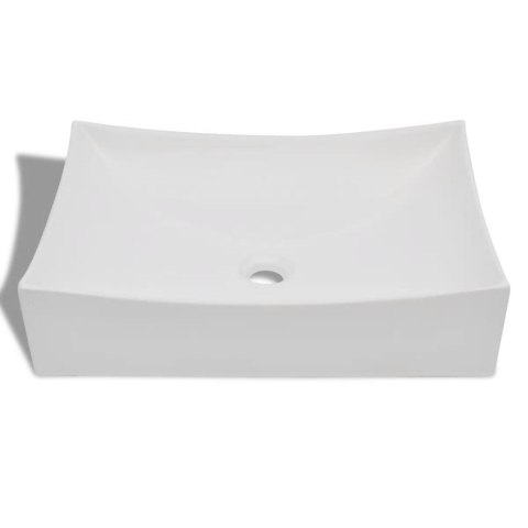  Umywalka łazienkowa, biała porcelana nietypowy kształt Lumarko!