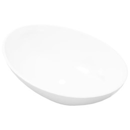 Lumarko Luksusowa ceramiczna umywalka, owalna, biała, 40 x 33 cm
