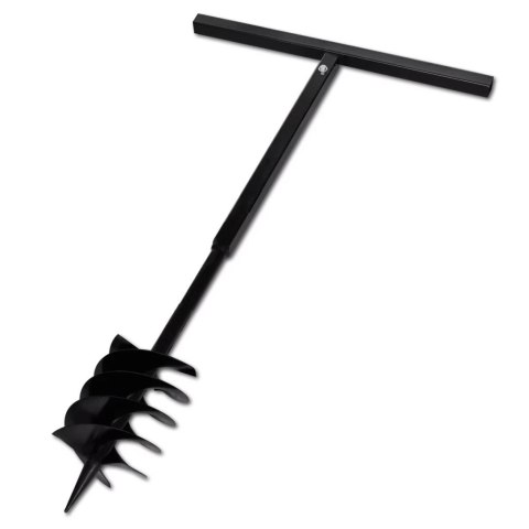  Świder z uchwytem, 180 mm, potrójna spirala, stalowy, czarny  Lumarko!