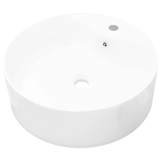  Ceramiczna umywalka z otworem na kran oraz przelewem okrągła Lumarko!