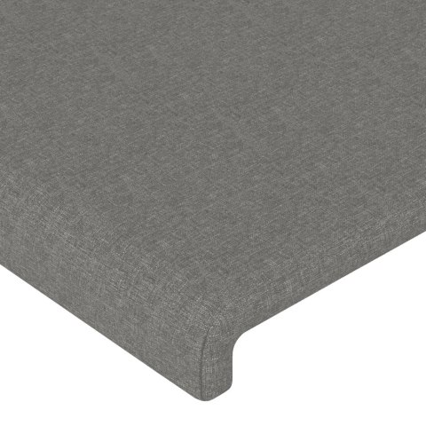  Łóżko kontynentalne z materacem, ciemnoszara tkanina 140x200 cm Lumarko!