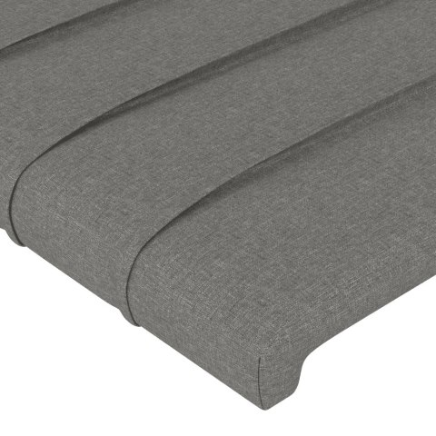  Łóżko kontynentalne z materacem, ciemnoszara tkanina 120x200 cm Lumarko!
